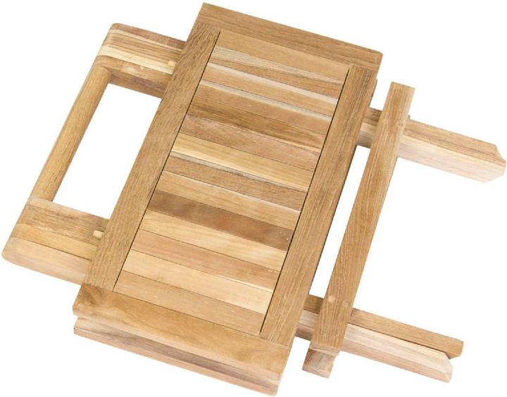 Produktbild VCM Balkontisch Gartentisch Teakholz Beistelltisch klappbar natur 50 x 50 cm (50 cm)