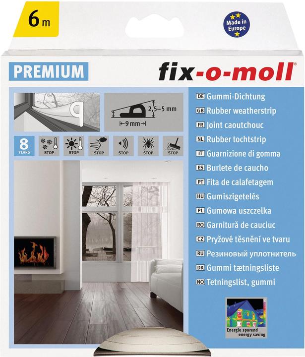 Actual product image Fix-o-moll P-Profil Gummi-Dichtung