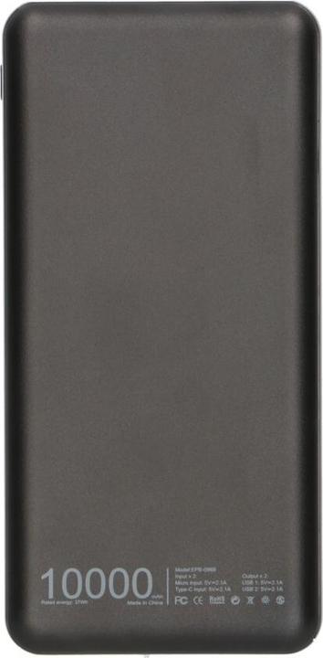 Immagine prodotto Extralink EPB-098B banca di energia ai polimeri di litio (LiPo) nera (10000 mAh, 37 Wh)