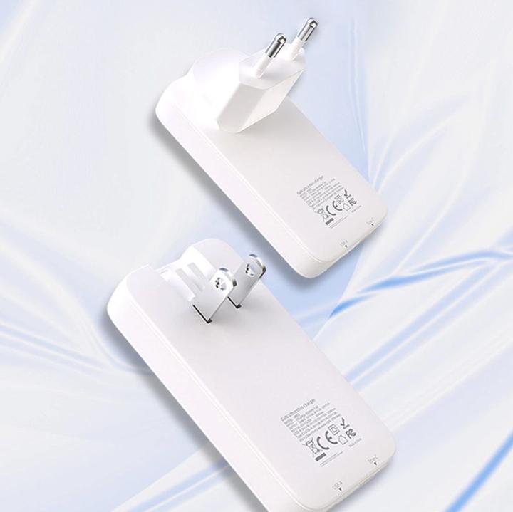 Produktbild Dudao GaN A65Q 65W USB-A / USB-C PD Ultra-Thin Wall Charger - White (65 W)