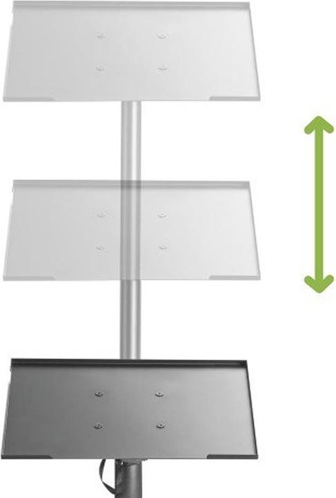 Immagine prodotto Techly treppiede per notebook o proiettore nero altezza regolabile 70-120cm ripiano 40x30cm carico