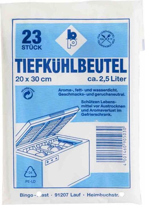 Produktbild Bingo Plast Unimet Gefrierbeutel 21 X 30 Bt a 23St 503 (23 x)
