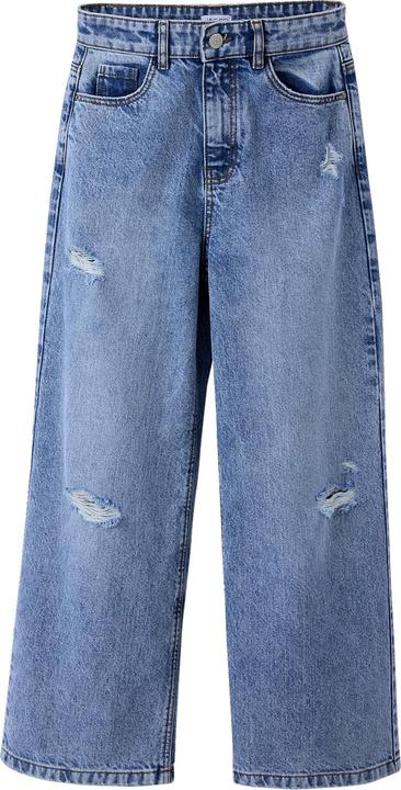 Jonen Mädchen Loose-Fit-Jeans mit Used-Effekt