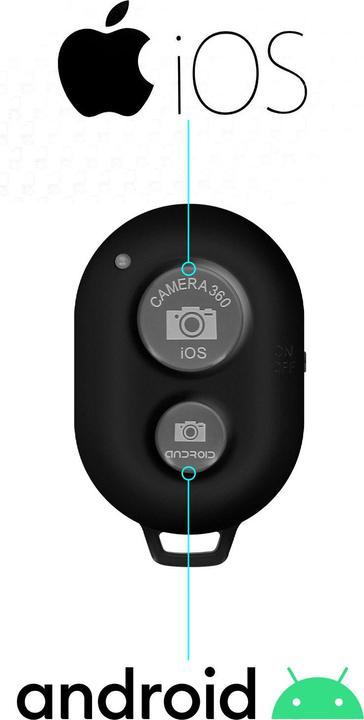 Image du produit Avizar Télécommande Bluetooth pour smartphones Déclenchement à distance, photos, selfies (Bluetooth)