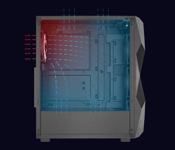 Produktbild AeroCool Volcan-G-BK-v1 (mATX, ATX, Mini-ITX)