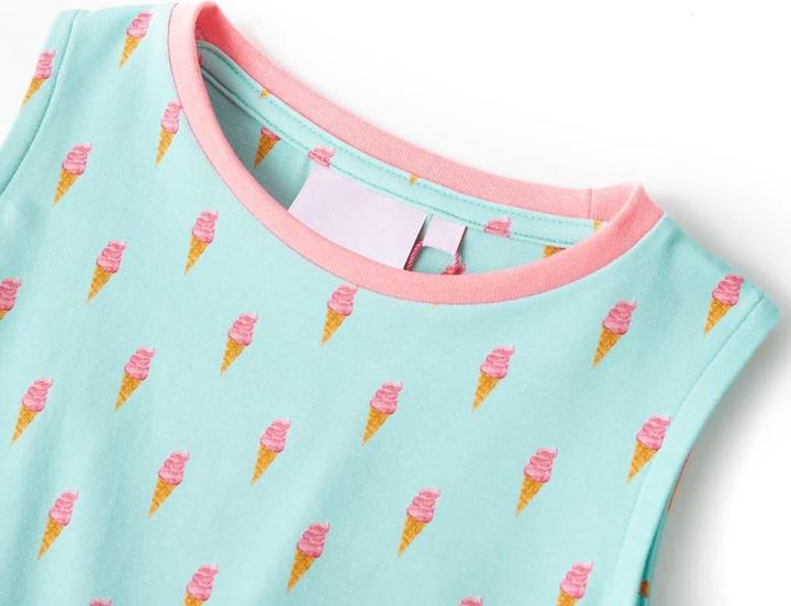 Image du produit VidaXL Robe pour enfant avec cordon de serrage Vert menthe clair 116,Matériel (116)