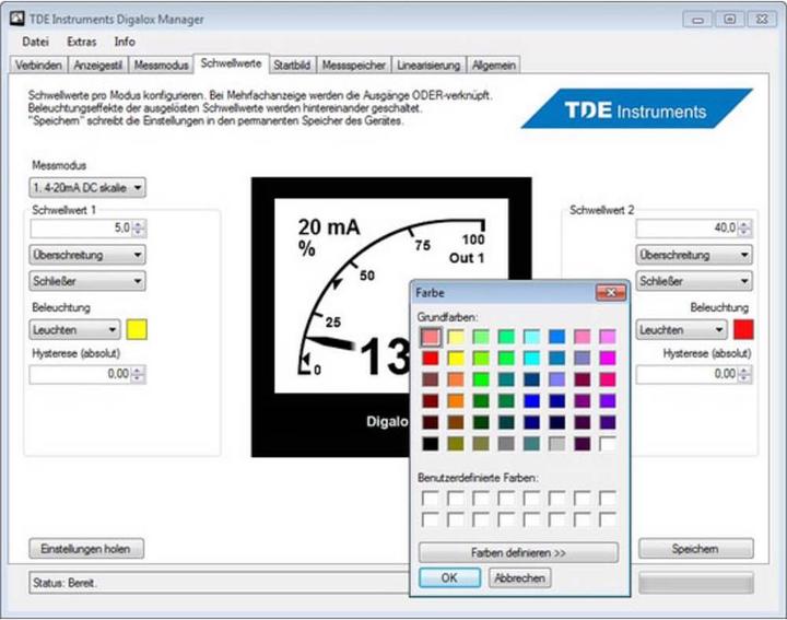 Image du produit TDE Instruments Compteur numérique Digalox Compteur graphique DIN pour 10V/20mA DC avec affichage multiple R