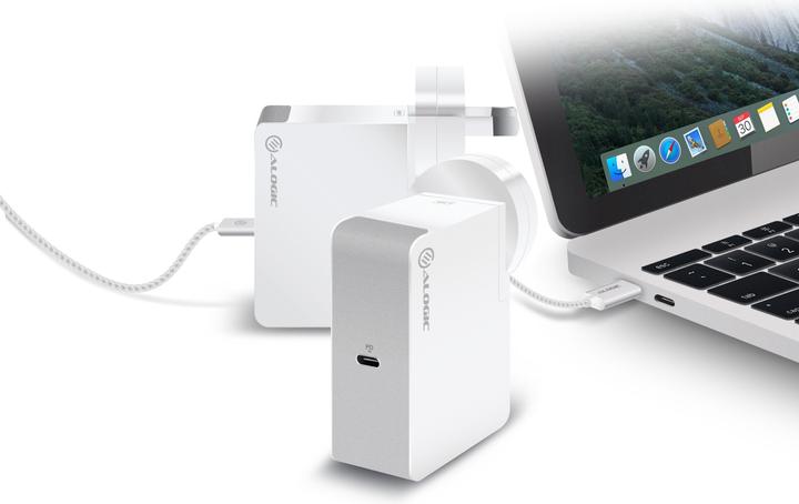 Produktbild Alogic Ladegerät Reise Edition 4 plugs USB-C 2m Kabel weiss (60 W)