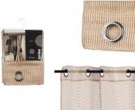 Image du produit Giftdecor rideau 140x260cm 6 oeillets beige grille (140 x 260 cm)