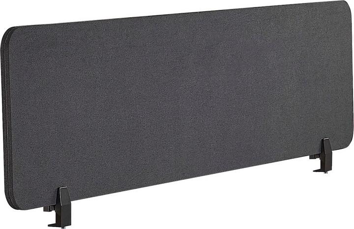 Beliani Desk divider dark grey 160 x 40 cm WALLY (160 x 40 cm)