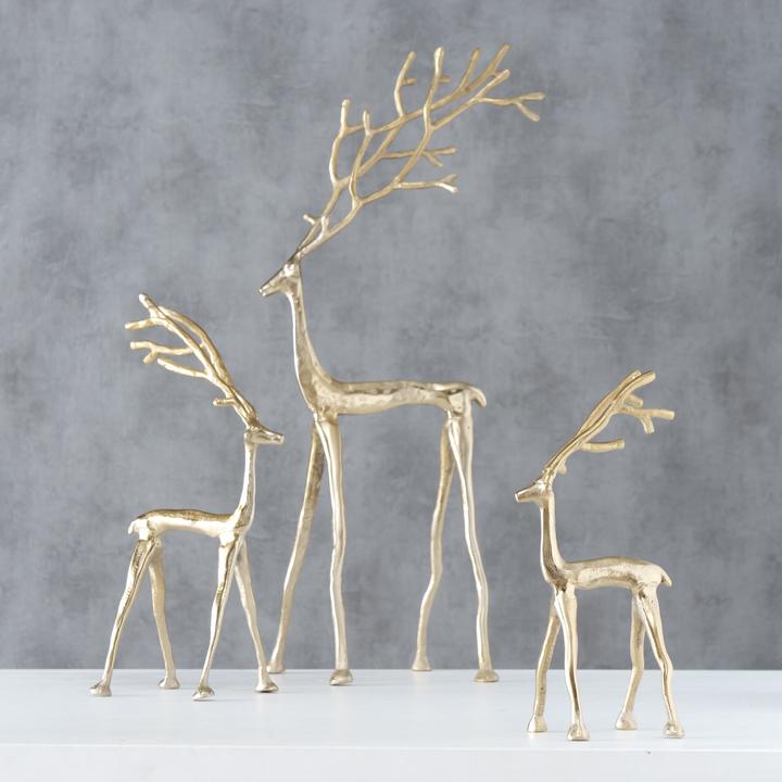 Produktbild Boltze Home Weihnachtsfigur Frody 67 cm, 3er Set, Gold