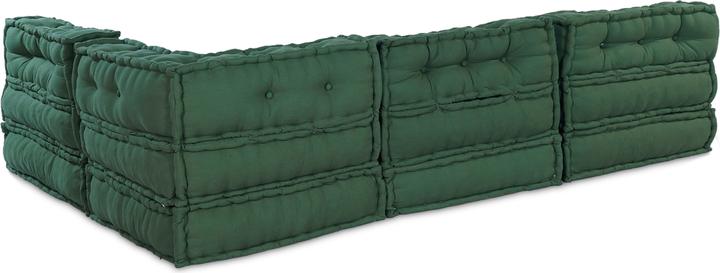 Produktbild VidaXL Modularer Pouf 4er Set Grüner Stoff