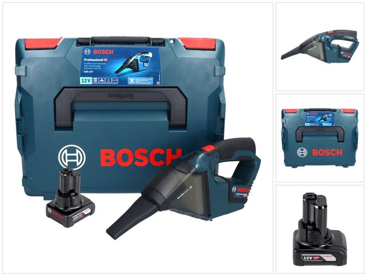 Immagine prodotto Bosch Hausgeräte Bosch GAS 12V Professional Aspiratore a batteria in valigetta L-Boxx + 1x Batteria GBA 12 V 6,0 Ah ​