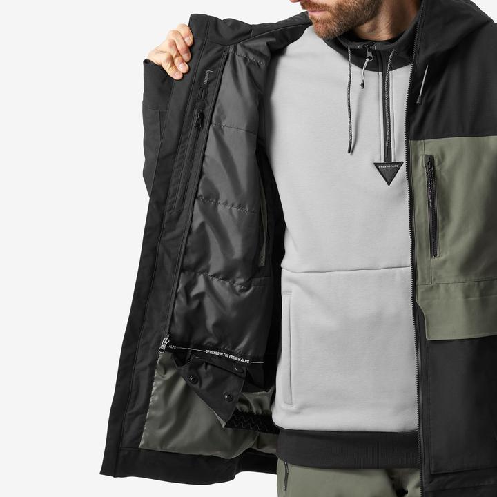 Produktbild Dreamscape Snowboardjacke Herren Skijacke - SNB 500 Ziprotect khaki/schwarz (M)