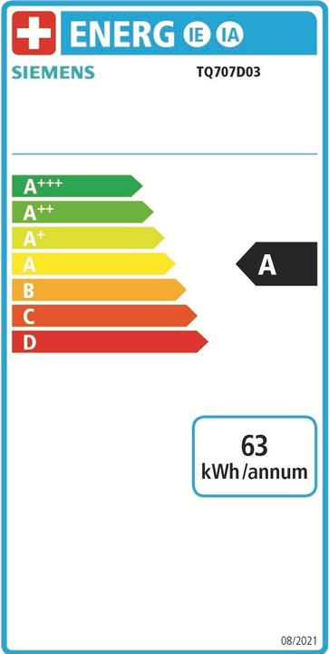Energy Label Siemens EQ700 Integral (EU plug)