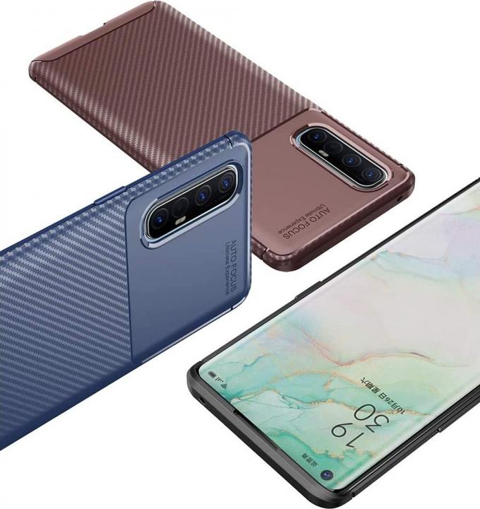 Produktbild Screenguard Oppo Find X2 Neo Hülle Carbon Design TPU Case (Oppo Find X2 Neo)