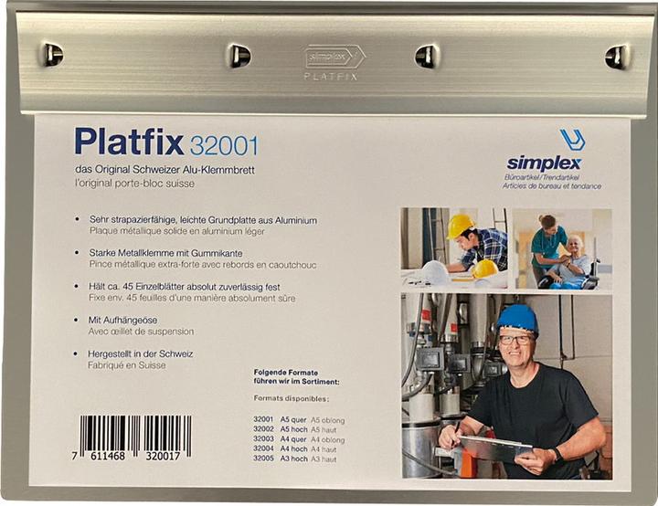 Actual product image Simplex Platfix writing tablet (23.5 x 18 cm)