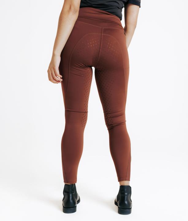 Actual product image Fouganza Reitleggings 500 Full Grip Damen braun (XXS)