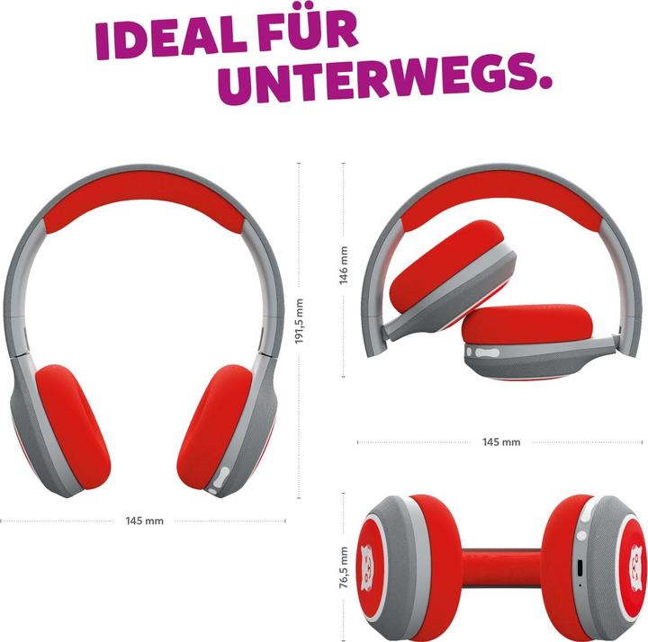 Image du produit Tigermedia tigerbuddies Casque pour enfants - Happy Red Swiss-Edition (Allemand, Français, Italien, Anglais)