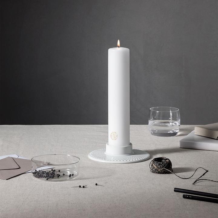 Image du produit Lyngby Rhombe Porte-bougie bloc brillant (Ø 14,5 x 3 cm)
