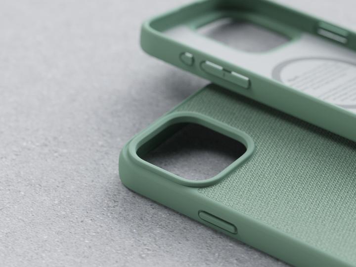 Produktbild Njord Hard-Cover Fabric MagSafe Case Turquoise (Apple iPhone 15 Pro)