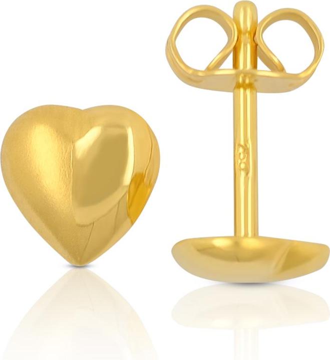 Image du produit Muau Stud earrings coeur or jaune 750, 6mm (Or jaune 750/18K)