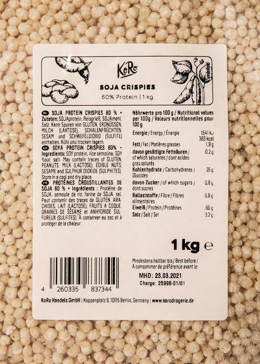 Produktbild KoRo Soja Crispies (1000 g)