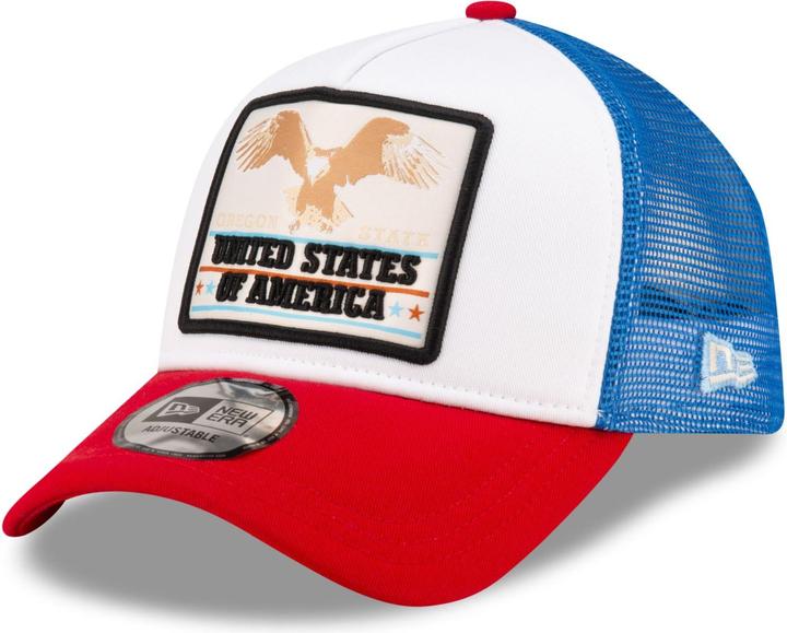 Produktbild New Era Adjustable A-Frame Trucker Cap - USA EAGLE