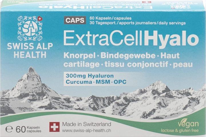 Actual product image Swiss Alp Health Extra Cell Hyalo (60 Piece, Capsules, 64 g)