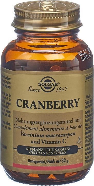 Actual product image Solgar Cranberry (new) Caps (60 Piece, 160 g)