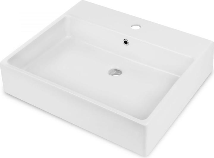 Actual product image Deante Ceramic worktop/wall-mounted washbasin with space for a tap - 60x50 cm (500 mm, 600 mm)