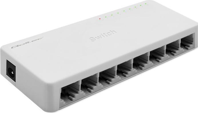 Actual product image Qoltec Netzwerk SWITCH 8xRJ45 Port 1000Mbps LAN (8 Ports)