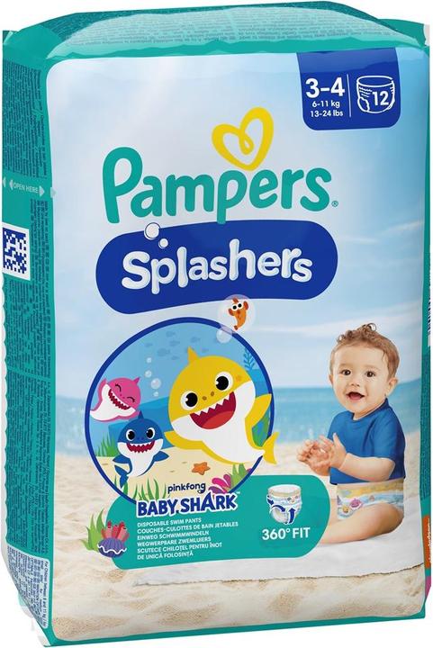 Image du produit Pampers Splashers (Taille 3, Taille 4, Pack, 12 pièce(s))