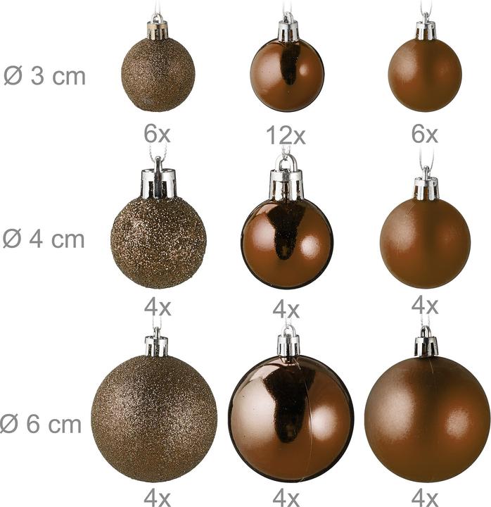 Actual product image Relaxdays christmas bauble (100 -part)