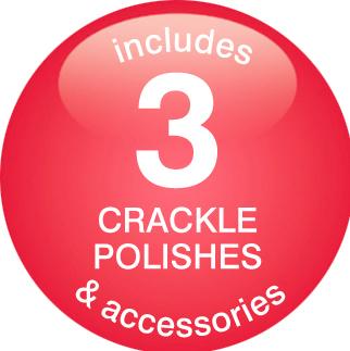 Image du produit Rio Crackle Nails Party Nail Kit ( NCRP) (Bleu, Red, Bourgogne, Vernis couleur)