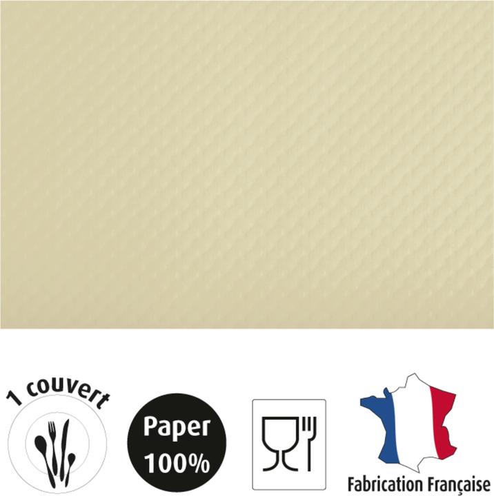 Produktbild PROnappe Restposten: Einweg-Tischset, 400 x 300 mm, elfenbein (500 Stk., 30 x 40 cm)