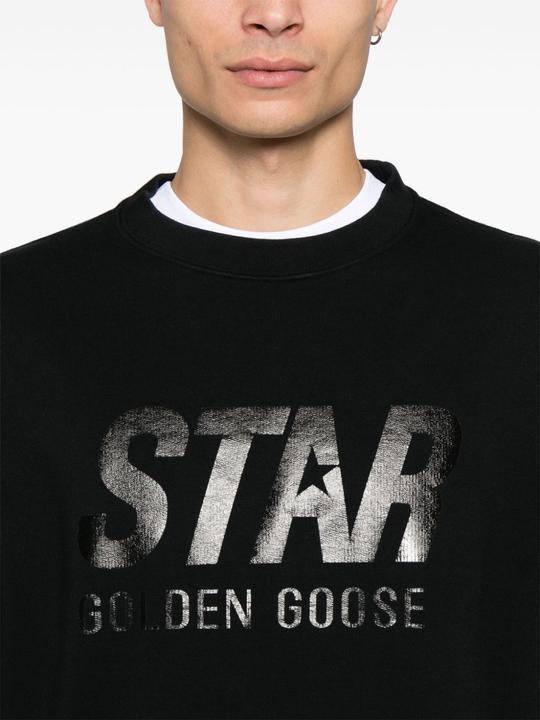 Actual product image Golden Goose cotton crewneck sweatshirt color black (M)