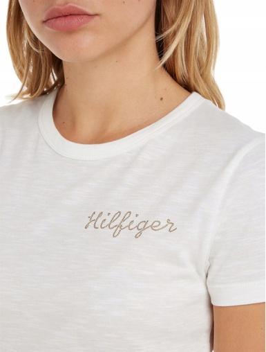 Actual product image Tommy Hilfiger Ladies T-Shirt Slim Gold (L)