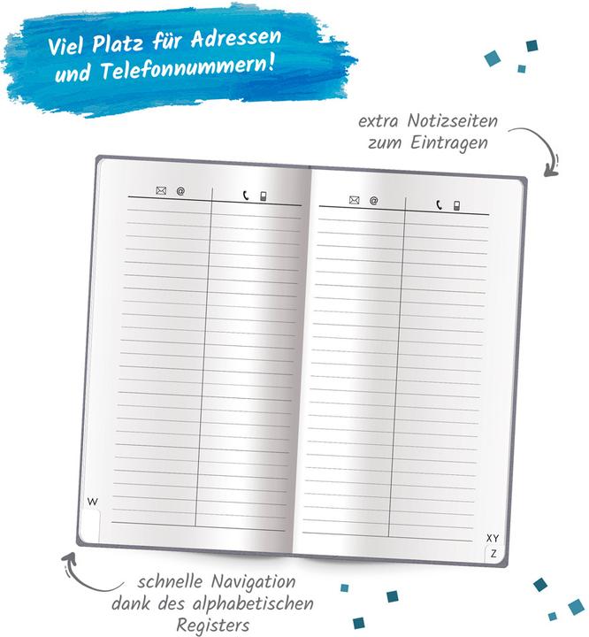 Immagine prodotto Rubrica Soft Touch Slim antracite (8 x 15 cm, Tedesco)