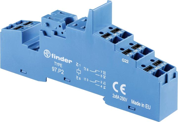 Image du produit Finder Prise relais 1 pc 97.P2 Série 46, Série 99, Série 86 46.52, 99.02, 86 (Socle de relais)