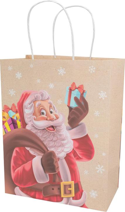 Produktbild Idena Geschenktasche Weihnachten Santa mehrfarbig 21x11x27cm (Geschenktüte)