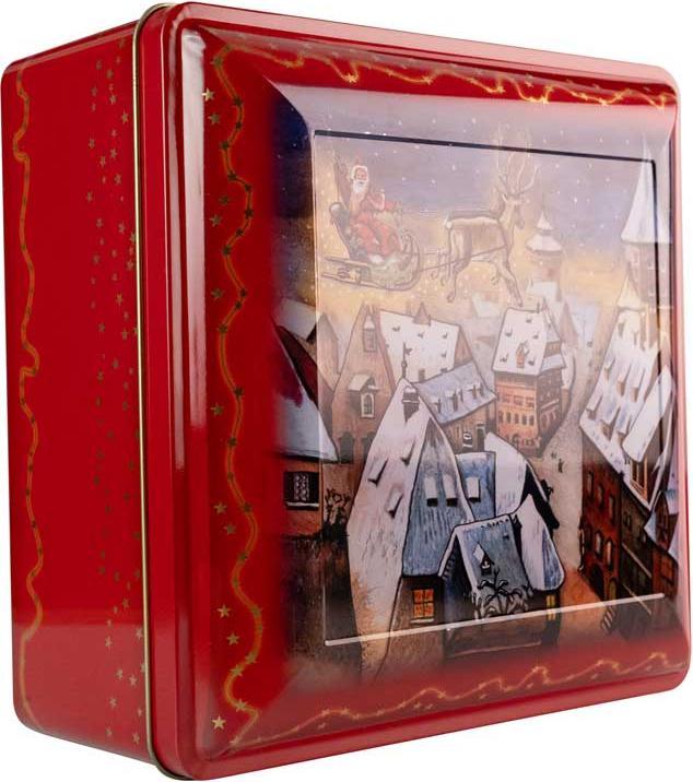 Produktbild miniSchoggi Keksdose Santa is coming, 200 x 200 x 110 mm