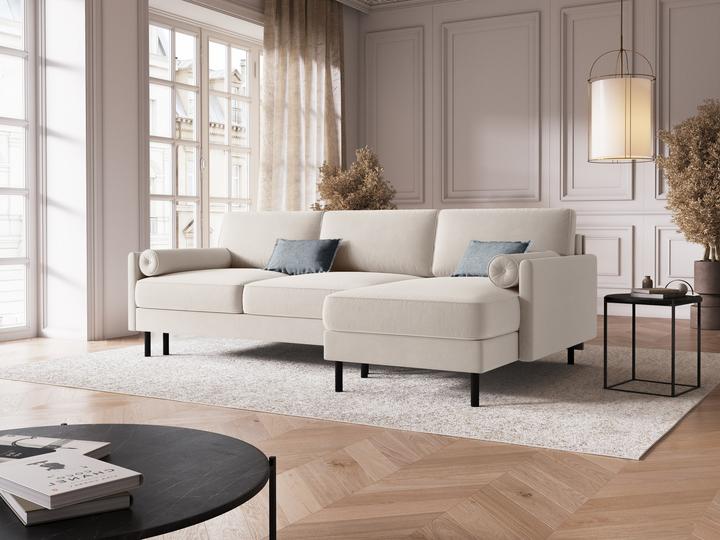 Actual product image Micadoni Velvet Right Corner Sofa With Bed Function And Box, "Scott", 5 Seats, 212x142x87Made in Europe (Corner sofa)