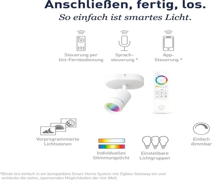 Produktbild Müller Licht Spot, white+color LED-Indoor Wand- und Deckenleuchten (600 lm)