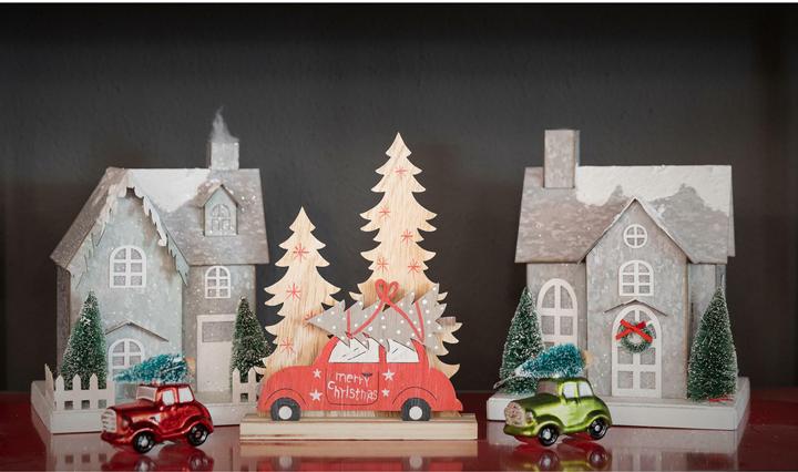 Immagine prodotto GuGus LED XMAS House di cartone con 1 LED Colore: Grigio Dimensione: 16x20x25cm Luce bianca calda