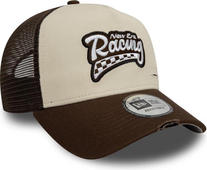 Actual product image New Era Mesh Trucker Cap - Motorsport Racing Beige (One size)