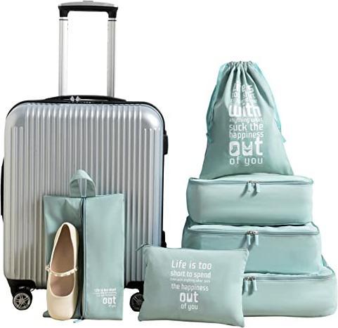 Produktbild Only-Bags.Store Packwürfel 6er Set Kleidersäcke, Kofferorganisator für Urlaub und Reise, Packwürfel