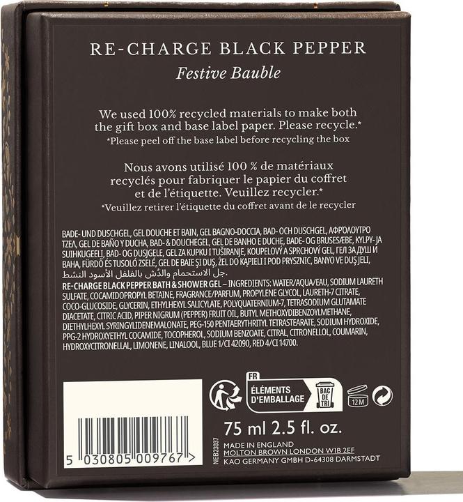 Actual product image Molton Brown Bath Body Re Ch Black Pepper Festive Bauble 75 ml (75 ml)