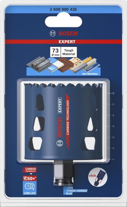 Immagine prodotto Bosch Professional Zubehör Sega a tazza EXPERT Tough Material, 73 x 60 mm (73 millimetri)