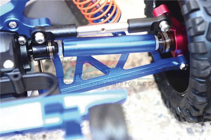Actual product image GPM steel axles with aluminium drive shaft rear blue trx rustler/hoss 4x4
